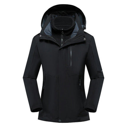 Outdoor Mountaineering Clothing 3-in-1 Jacket 2 Pieces Detachable Windproof and Waterproof
