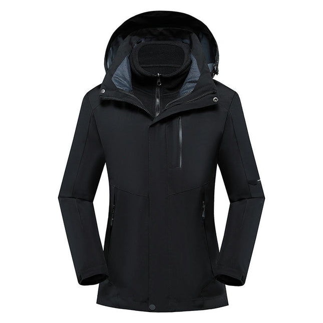 Outdoor Mountaineering Clothing 3-in-1 Jacket 2 Pieces Detachable Windproof and Waterproof