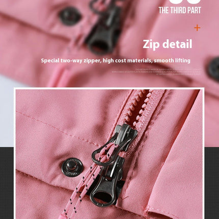 Outdoor Mountaineering Clothing 3-in-1 Jacket 2 Pieces Detachable Windproof and Waterproof