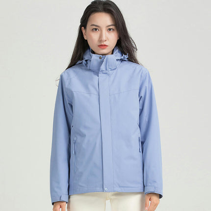 Couples Jacket 3 in 1 Plus Fleece Liner Outdoor Windproof Waterproof Warm Jacket