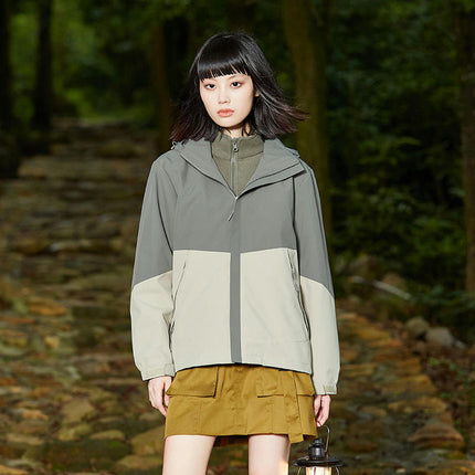 Men's Outdoor Waterproof Warm Women's Jacket Three-in-One Two-piece Set Silver Fox Velvet Liner