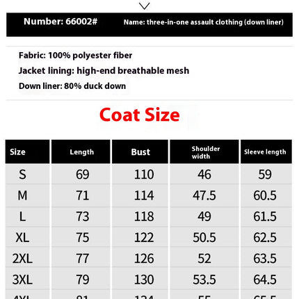 3-in-1 Ski Jacket Waterproof Insulated Winter Snow Coat for Skiing Snowboarding Coats