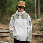 Women-Green White Coat