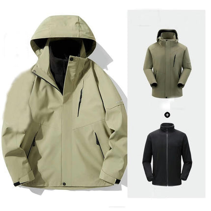 Men's and Women's Three-in-one Jacket Windproof and Waterproof Outdoor Snowboard Jacket