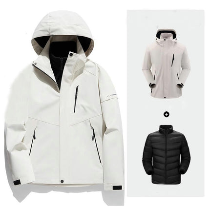 Men's and Women's Three-in-one Jacket Windproof and Waterproof Outdoor Snowboard Jacket 1