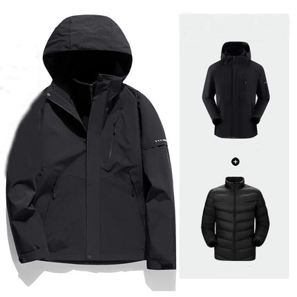 Men's and Women's Three-in-one Jacket Windproof and Waterproof Outdoor Snowboard Jacket