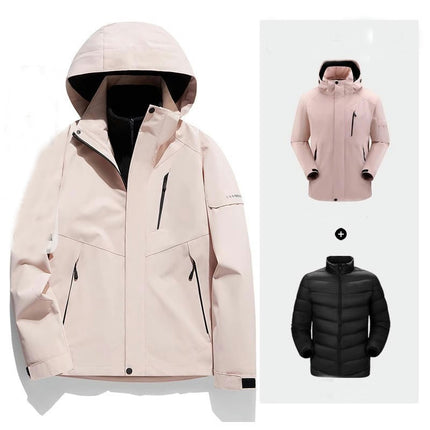 Men's and Women's Three-in-one Jacket Windproof and Waterproof Outdoor Snowboard Jacket 1