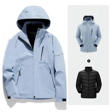 Men's and Women's Three-in-one Jacket Windproof and Waterproof Outdoor Snowboard Jacket 2