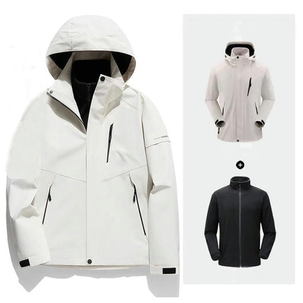 Men's and Women's Three-in-one Jacket Windproof and Waterproof Outdoor Snowboard Jacket 1