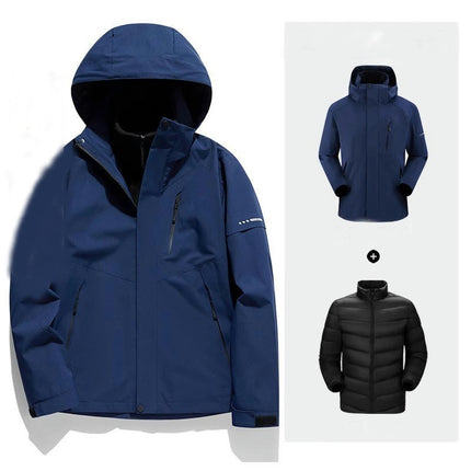 Men's and Women's Three-in-one Jacket Windproof and Waterproof Outdoor Snowboard Jacket