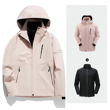 Men's and Women's Three-in-one Jacket Windproof and Waterproof Outdoor Snowboard Jacket 1