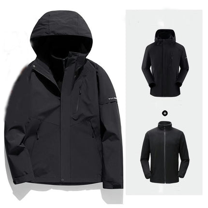 Men's and Women's Three-in-one Jacket Windproof and Waterproof Outdoor Snowboard Jacket