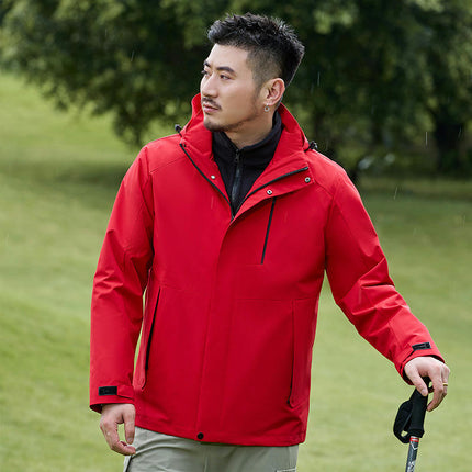 Outdoor Jackets for Men and Women - Autumn and Winter Three-in-One Removable Windproof Fleece Jacket 1