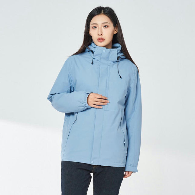 Women's 3-in-1 Jacket - Removable Down Liner Windproof and Rainproof Snowboard Jacket