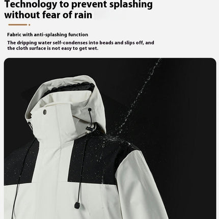 3-in-1 Autumn and Winter 2-Piece Set Windproof and Waterproof Mountaineering Warm Jacket 1