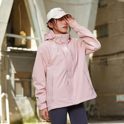 Men's 3 in 1Jacket Waterproof Windbreaker Running Cycling Golf Hiking Hood Coat