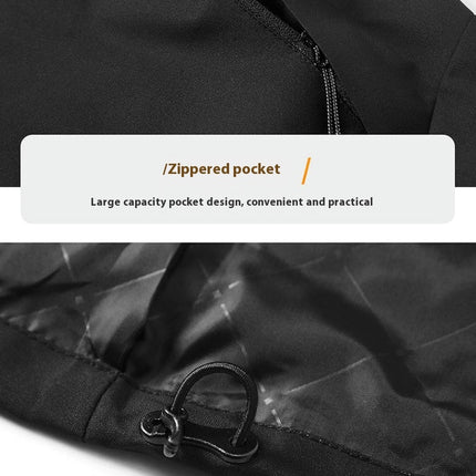 Men's 3 in 1Jacket Waterproof Windbreaker Running Cycling Golf Hiking Hood Coat