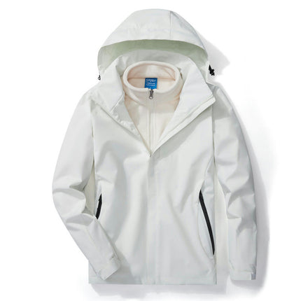 Ski Jacket Waterproof 3 in 1 Winter Jacket Windproof Warm Fleece Hooded Snowboard Mountain Snow Coat