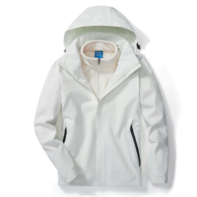 Ski Jacket Waterproof 3 in 1 Winter Jacket Windproof Warm Fleece Hooded Snowboard Mountain Snow Coat