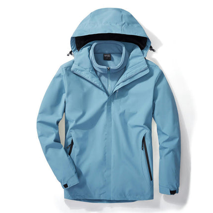 Ski Jacket Waterproof 3 in 1 Winter Jacket Windproof Warm Fleece Hooded Snowboard Mountain Snow Coat