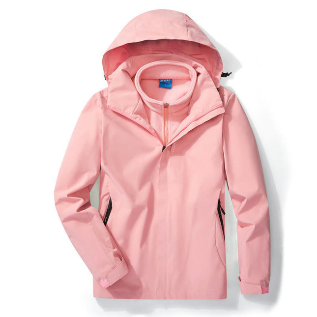 Ski Jacket Waterproof 3 in 1 Winter Jacket Windproof Warm Fleece Hooded Snowboard Mountain Snow Coat