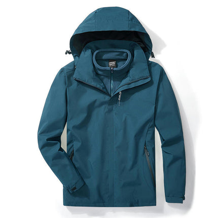 Ski Jacket Waterproof 3 in 1 Winter Jacket Windproof Warm Fleece Hooded Snowboard Mountain Snow Coat