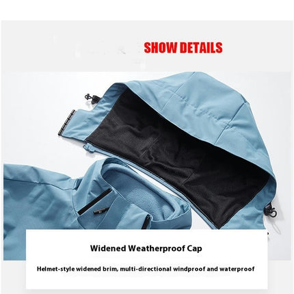Ski Jacket Waterproof 3 in 1 Winter Jacket Windproof Warm Fleece Hooded Snowboard Mountain Snow Coat