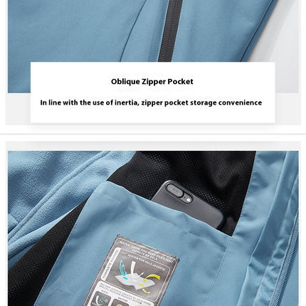 Ski Jacket Waterproof 3 in 1 Winter Jacket Windproof Warm Fleece Hooded Snowboard Mountain Snow Coat
