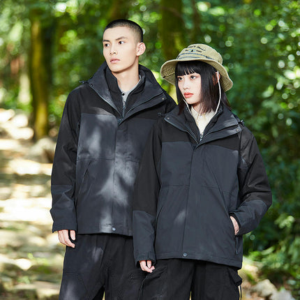 Mens Winter Skiing Jacket 3 in 1 Waterproof Warm Snow Fleece Lining Coat Hooded Windproof Jacket