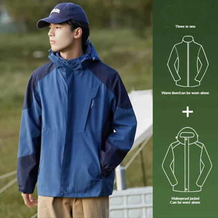Mens Winter Jacket Waterproof Warm Snow Ski Jackets with Removable Hood 1