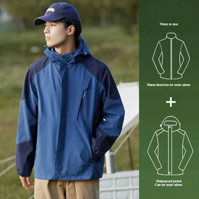 Mens Winter Jacket Waterproof Warm Snow Ski Jackets with Removable Hood 1