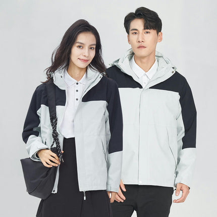 Womens 3-in-1 Winter Jacket Waterproof Rain Coat with Hood Warm Fleece Ski Jackets