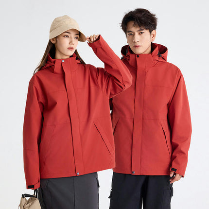 Womens 3-in-1 Winter Jacket Waterproof Rain Coat with Hood Warm Fleece Ski Jackets