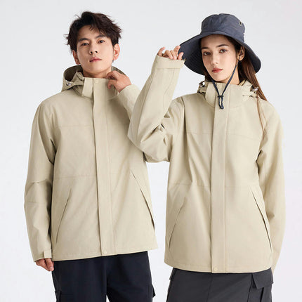 Womens 3-in-1 Winter Jacket Waterproof Rain Coat with Hood Warm Fleece Ski Jackets