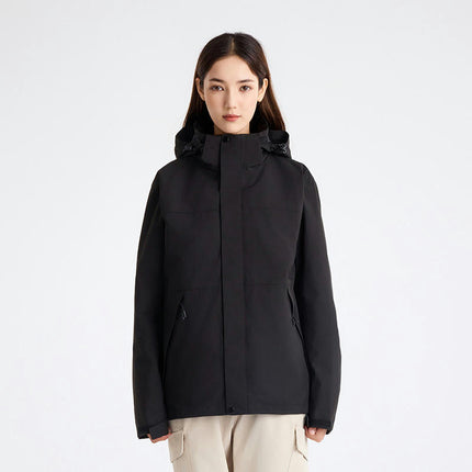 Womens 3-in-1 Winter Jacket Waterproof Rain Coat with Hood Warm Fleece Ski Jackets