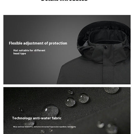Womens 3-in-1 Winter Jacket Waterproof Rain Coat with Hood Warm Fleece Ski Jackets