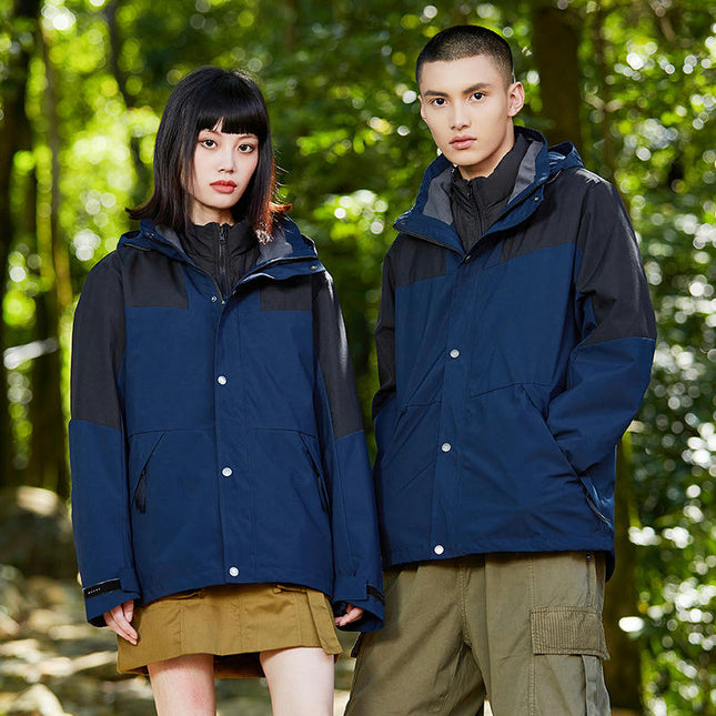 Women's Three-in-one Jacket, Men's Outdoor Camping and Hiking Waterproof Jacket 1