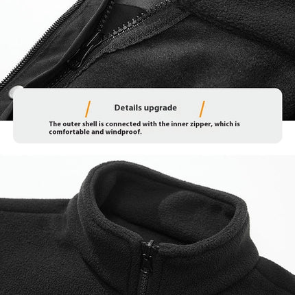 Women's Three-in-one Jacket, Men's Outdoor Camping and Hiking Waterproof Jacket