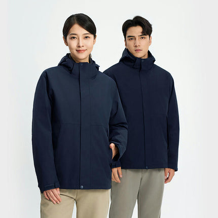 3 in 1 Waterproof Ski Jacket for Men and Women - Down Lined Winter Warm Outerwear