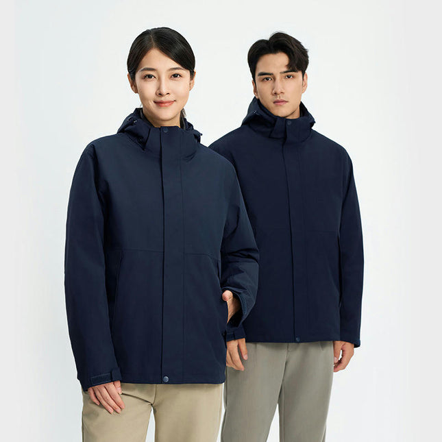 3 in 1 Waterproof Ski Jacket for Men and Women - Down Lined Winter Warm Outerwear