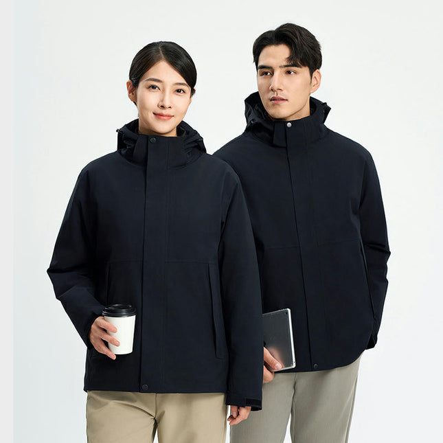 3 in 1 Waterproof Ski Jacket for Men and Women - Down Lined Winter Warm Outerwear