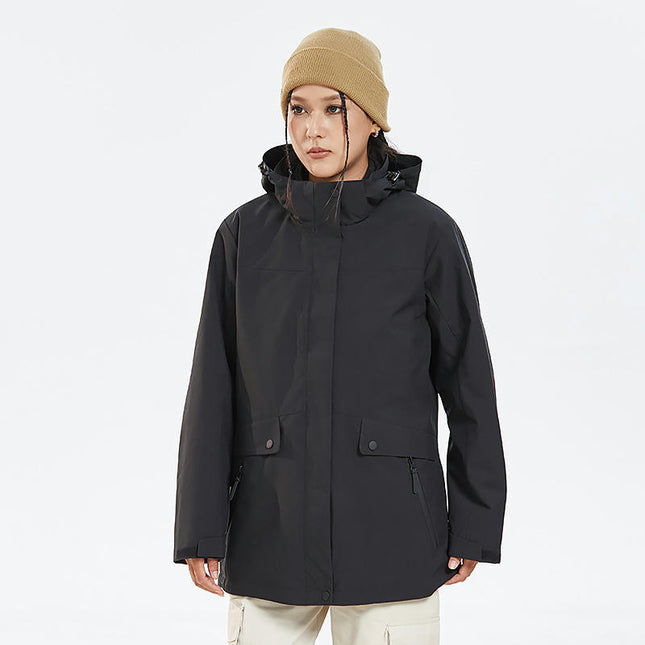 Womens Waterproof Fleece Snow Coat 3 in 1 Snowboarding Jackets Winter Warm Raincoat