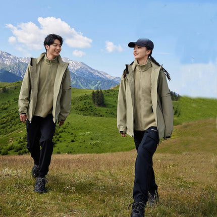 Men's and Women's 3-in-1 Jacket - Windproof, Waterproof and Warm Mountaineering Jacket