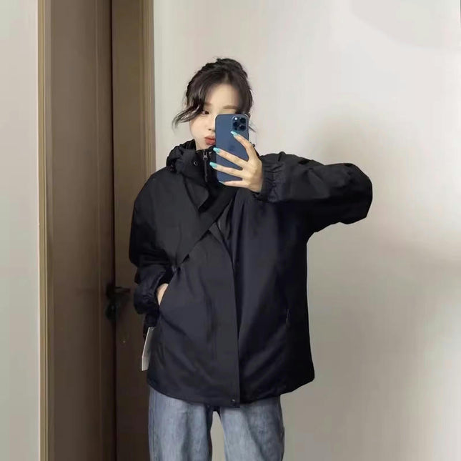 Men's Waterproof 3-in-1 Ski Jacket, Winter Windproof Hooded Jacket Snow Rain Jacket with Inner Warm Coat