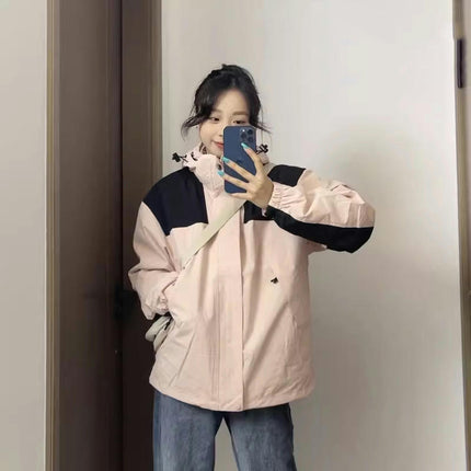 Men's Waterproof 3-in-1 Ski Jacket, Winter Windproof Hooded Jacket Snow Rain Jacket with Inner Warm Coat