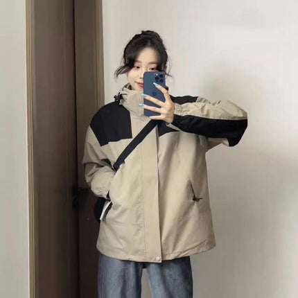 Men's Waterproof 3-in-1 Ski Jacket, Winter Windproof Hooded Jacket Snow Rain Jacket with Inner Warm Coat
