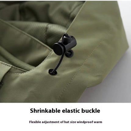 Men's Waterproof 3-in-1 Ski Jacket, Winter Windproof Hooded Jacket Snow Rain Jacket with Inner Warm Coat