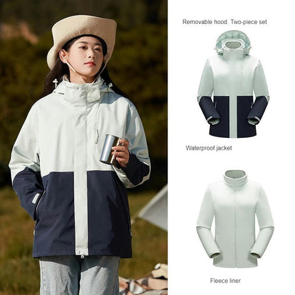 Women's 3-in-1 Winter Coats Snow Ski Jacket Waterproof Windproof Fleece Lined Winter Jacket  1