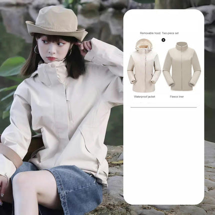 Women's 3-in-1 Winter Coats Snow Ski Jacket Waterproof Windproof Fleece Lined Winter Jacket