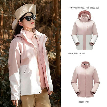 Women's 3-in-1 Winter Coats Snow Ski Jacket Waterproof Windproof Fleece Lined Winter Jacket